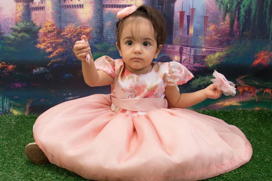 Infantil de Ensaio de 1 ano da Júlia