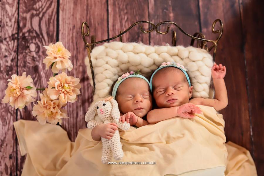 Ensaios  de New Born das Gêmeas  Giovanna e Paola 