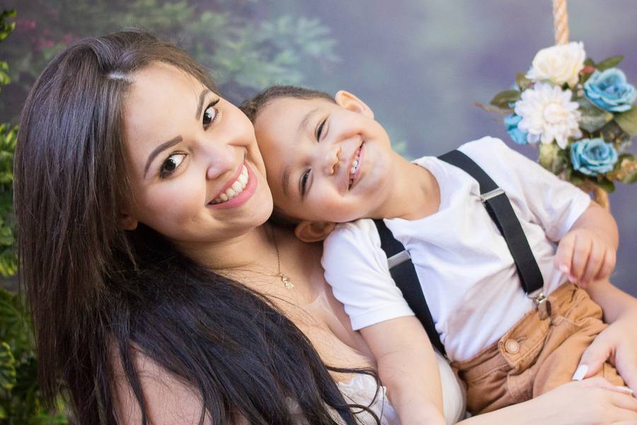 Dia das mães de Amanda e Benjamin