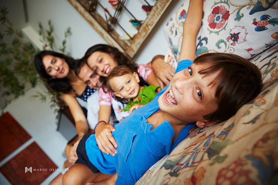 Família de Ensaio de Família: Renata, Eduardo, Belinha, Biel e Julia