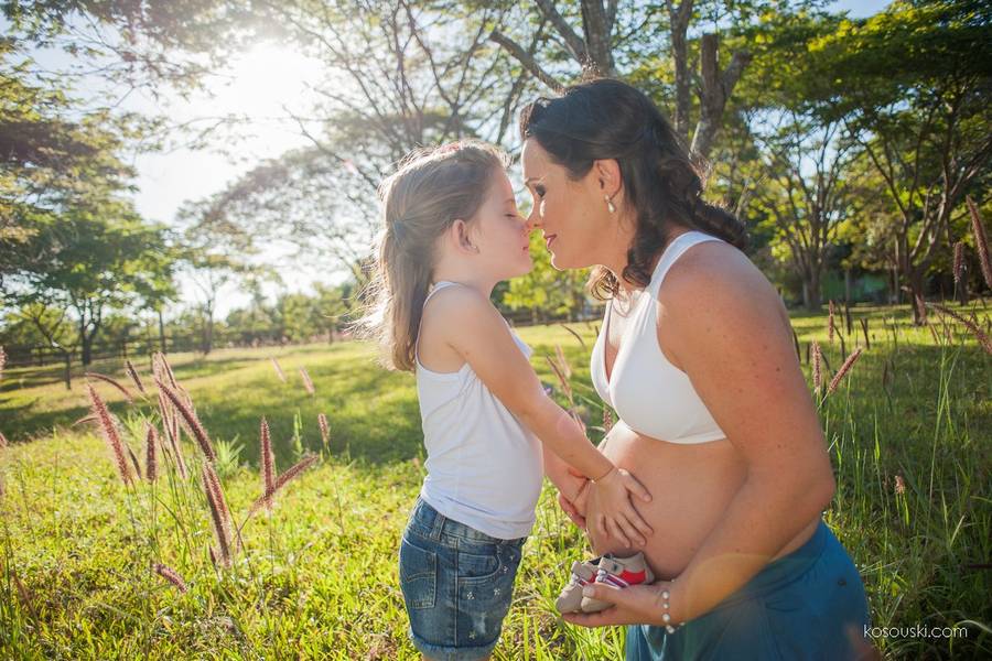 Familia de Ensaio Mirela a espera do Davi