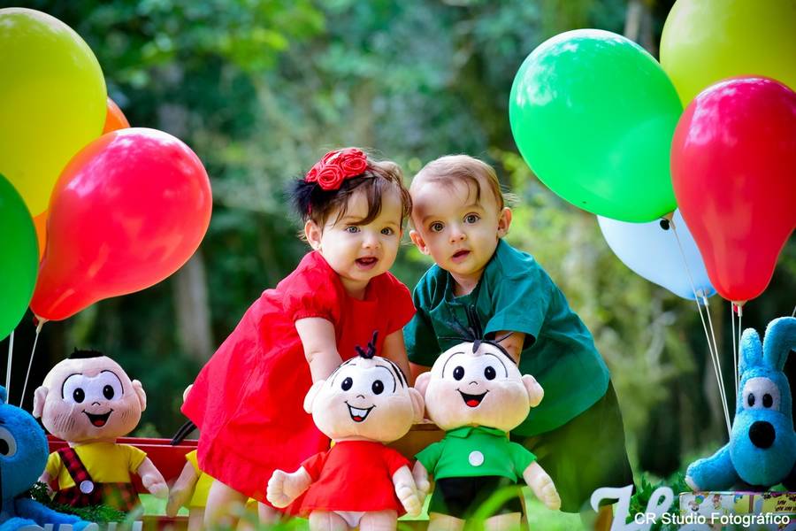 Ensaio infantil de Smash the Cake - A turma da Manuella e Heitor