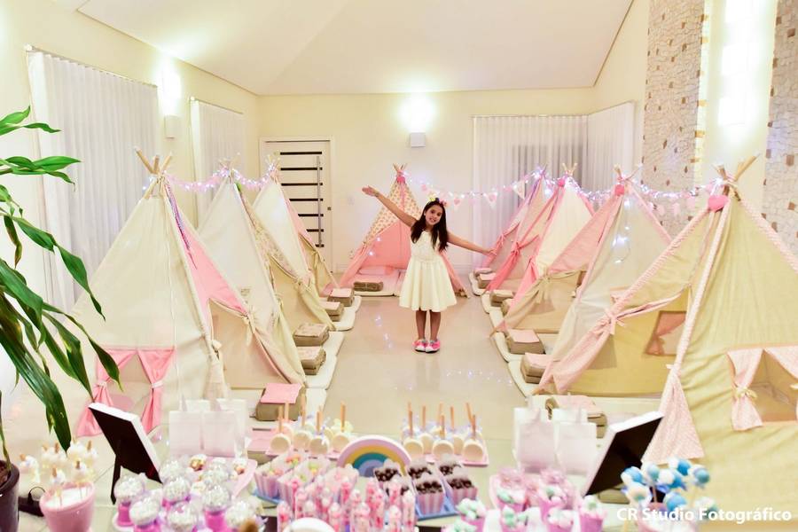 Aniversário Infantil de Festa do pijama Maria Eduarda
