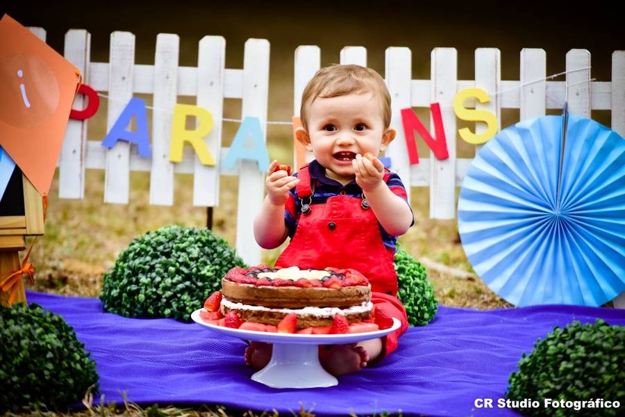 Ensaio infantil de Smash the Cake - Davi - O menininho sorridente