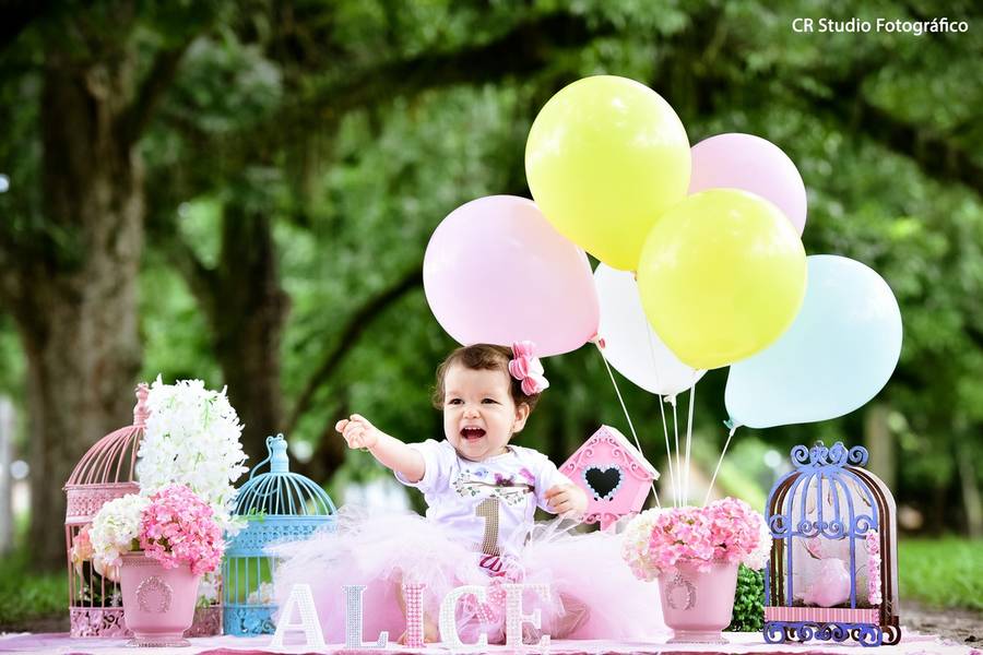 Ensaio infantil de Smash the Cake - Um princesa cheio de charme - Alice