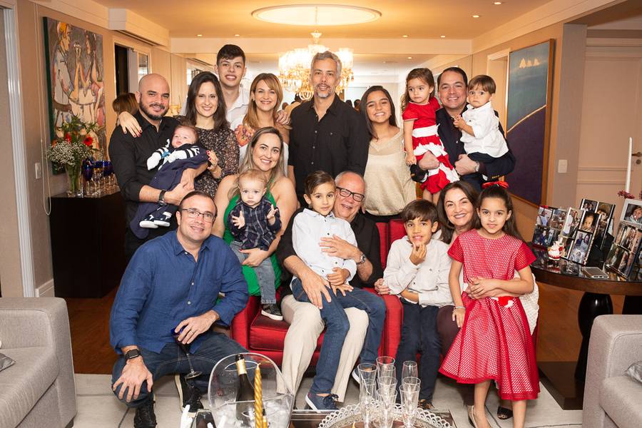 Famílias de Natal em família