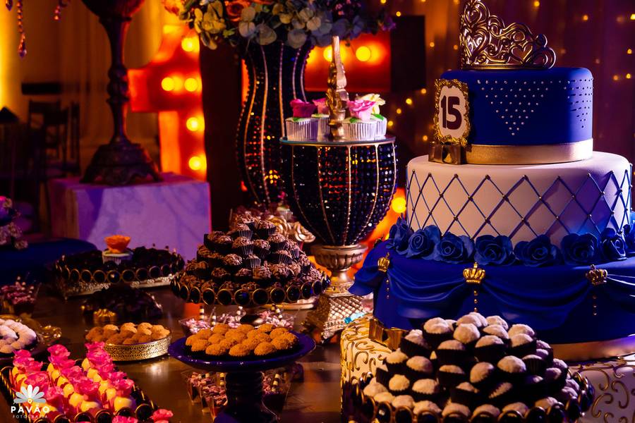 15 anos de 15 anos - azul e dourado - Isadora