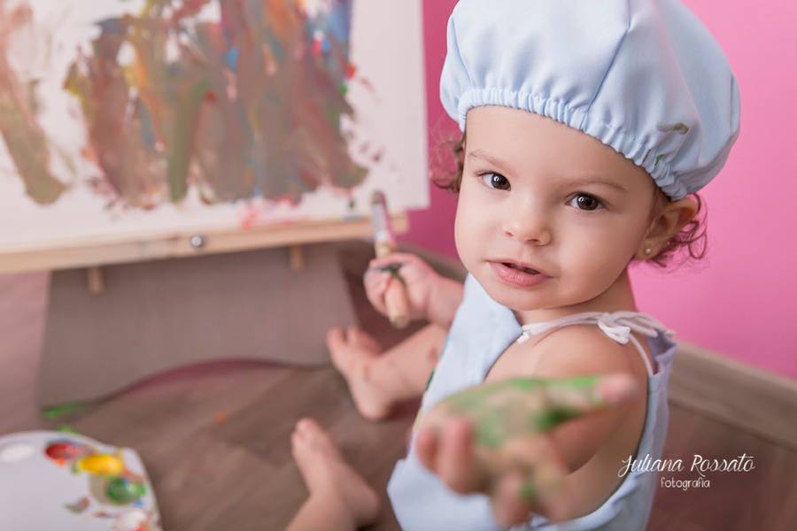 Tintas  de Ensaio com Tintas - Isabella - 2 anos