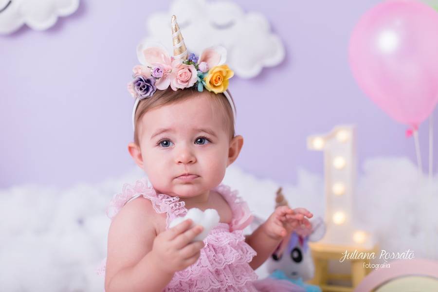 Smash The Cake e Fruit de Maria Eduarda - Unicórnio - 1 Ano