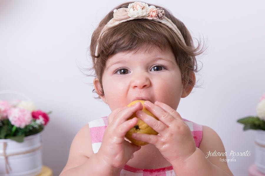 Smash The Cake e Fruit de Ensaio Smash com Frutas - Laura - 1 Ano