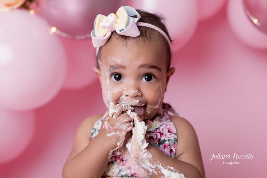 Smash The Cake e Fruit de Ensaio Smash - Maria Julia - 1 Ano