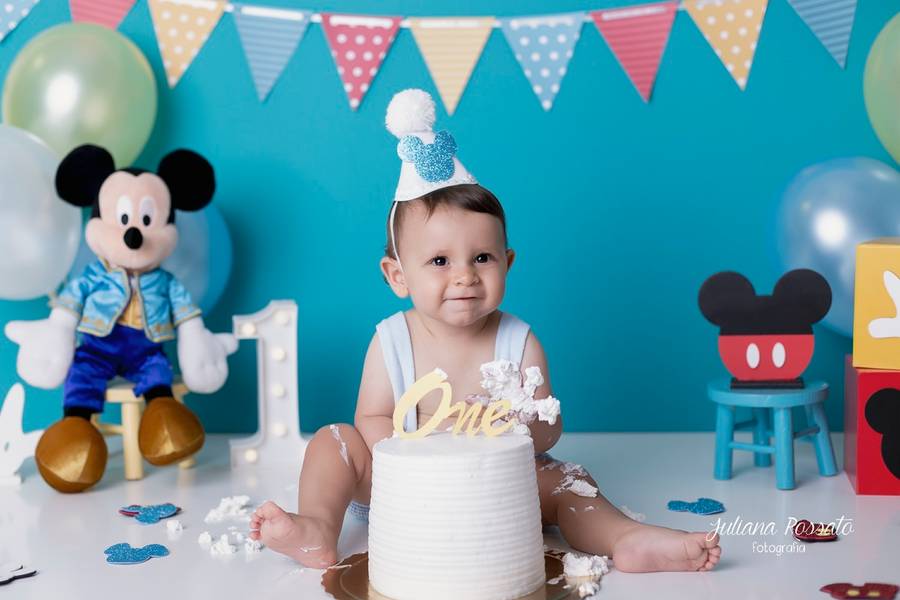 Smash The Cake e Fruit de Ensaio Smash - Enrico - Mickey - 1 Ano