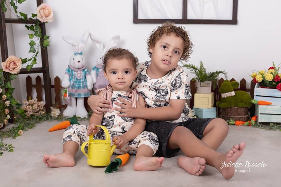 Páscoa de Ensaio de Páscoa 2021 - Amélie e Benjamin