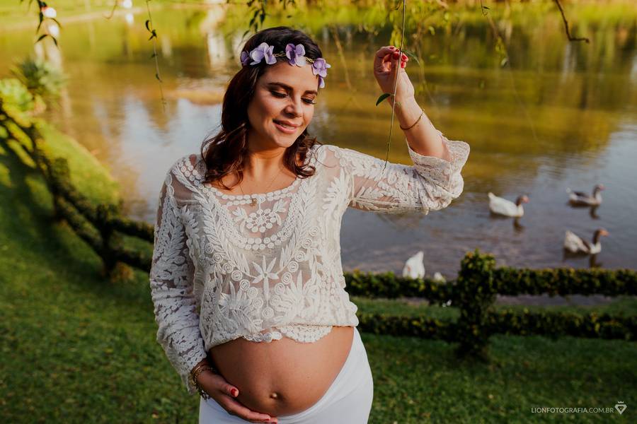 Ensaio Gestação de À espera de Gael, com Davi