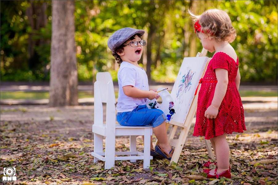 infantil de um dia de pintura