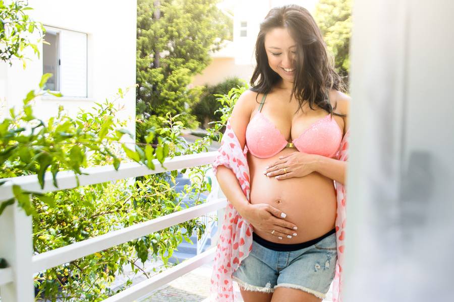 GESTANTE de Esperando o Lucas l em casa