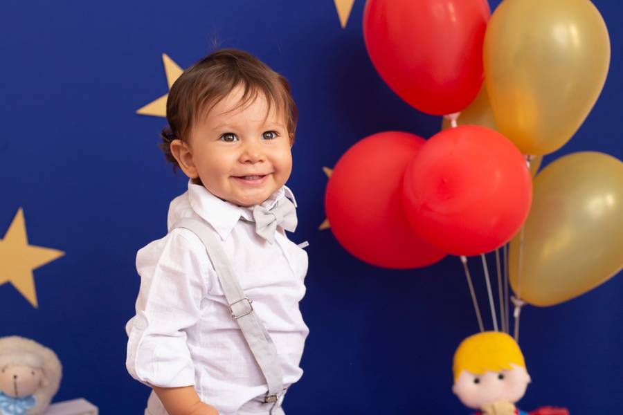 Smash the Cake menino de Samuel 