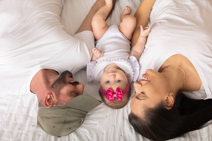 Ensaio família  de Ensaio família bebê 3 meses
