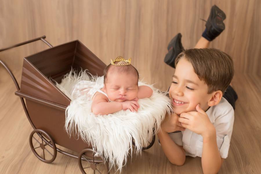 Newborn Meninas  de Giovanna 7 dias