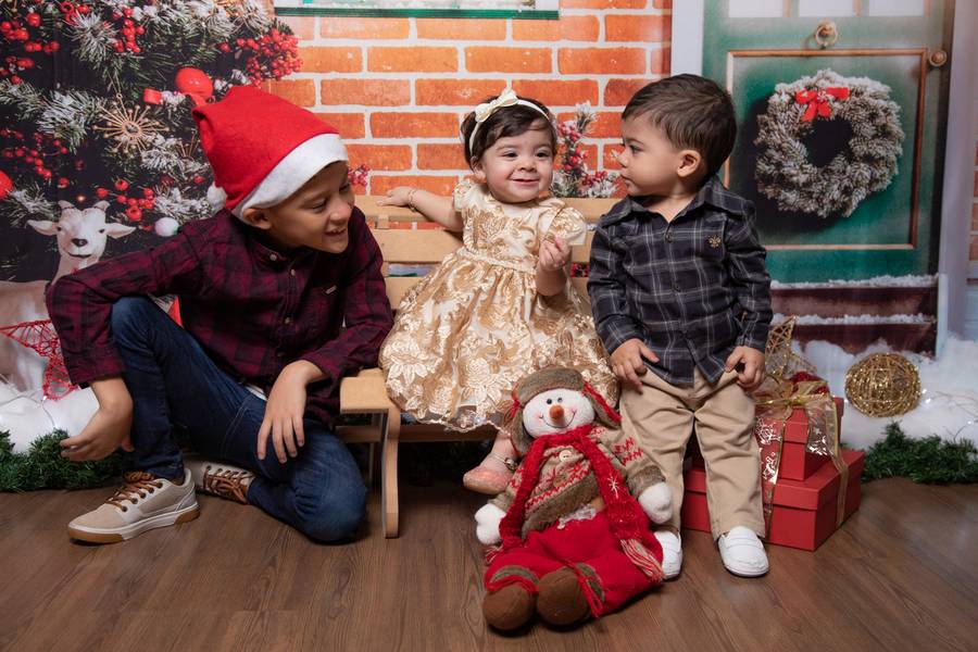 Ensaio Estudio de Ensaio Natal no estúdio