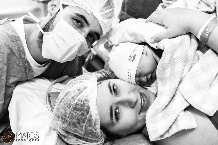 Partos de Fotografia de Parto - Cadine - Santos/SP