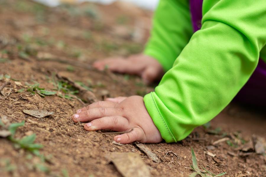 Ensaio Infantil de Fizemos um smash the fruit com esse bebê dinossauro