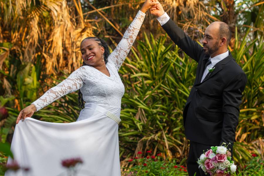 Casal de Ensaio pré-wedding no Jardim Botânico de Jundiaí: Jéssica e Fabiano
