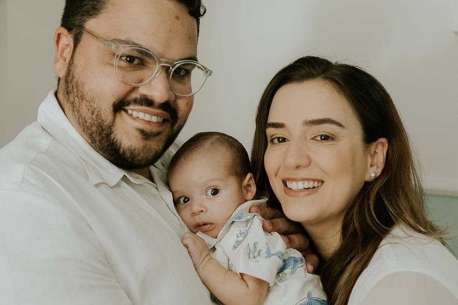 Família  de Camila e Bruno e o pequeno Álvaro 