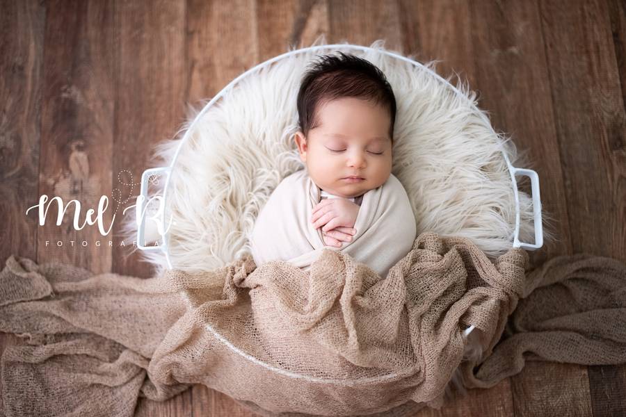 Newborn de Newborn Cenário Cesto Amarado Branco
