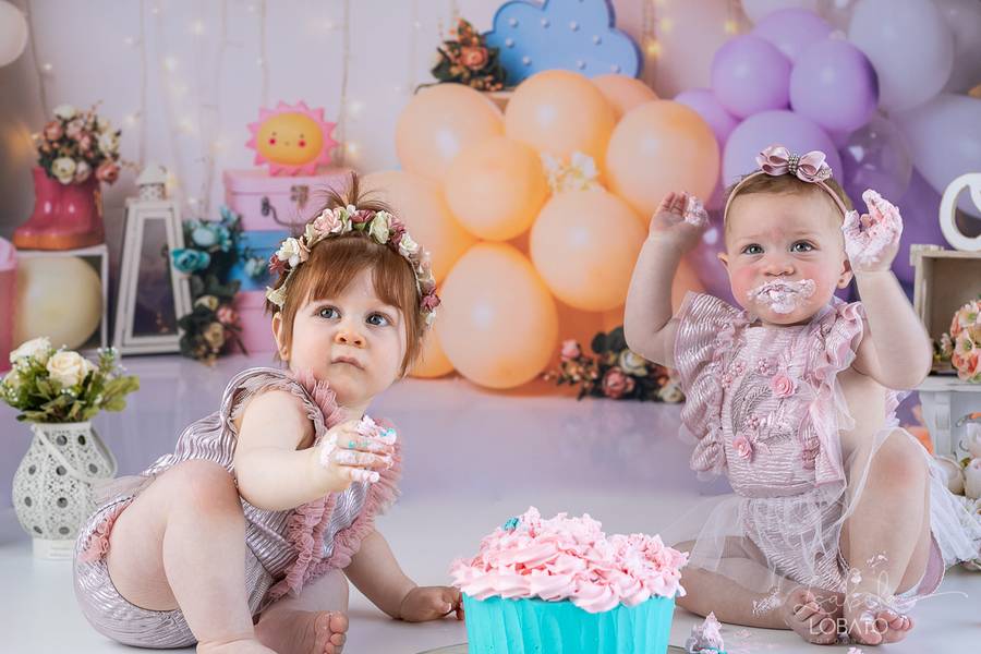 Crianças de Smash The Cake - Isadora e Valentina