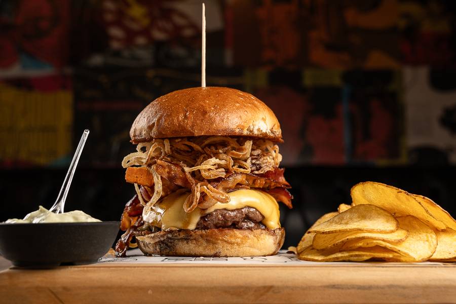 Gastronomia de Gourmet série - hambúrguer artesanal, porções, drinks e chopp