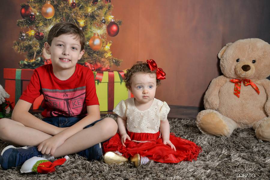 Mini Sessão de Ensaio de Natal do Arthur e Maria Clara