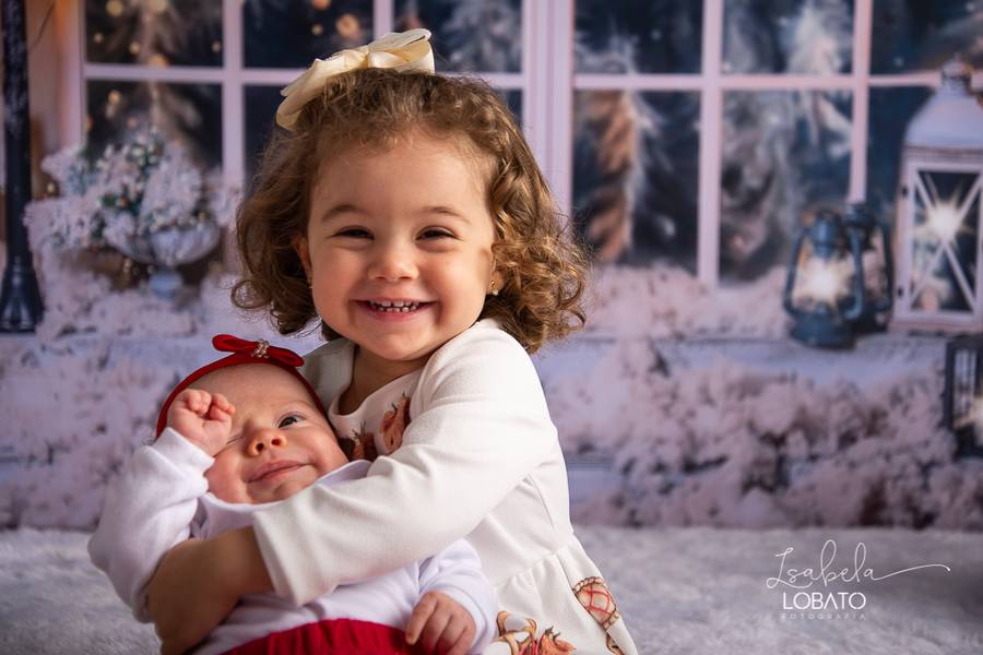 Mini Sessão de O Natal da Larissa e da Lívia