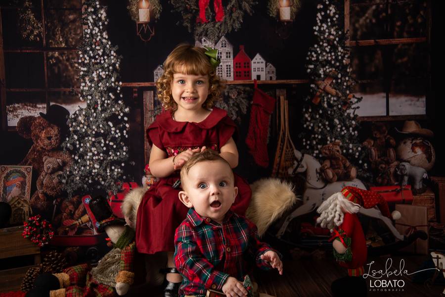 Mini Sessão de O Natal da Hadassa e do Gabriel