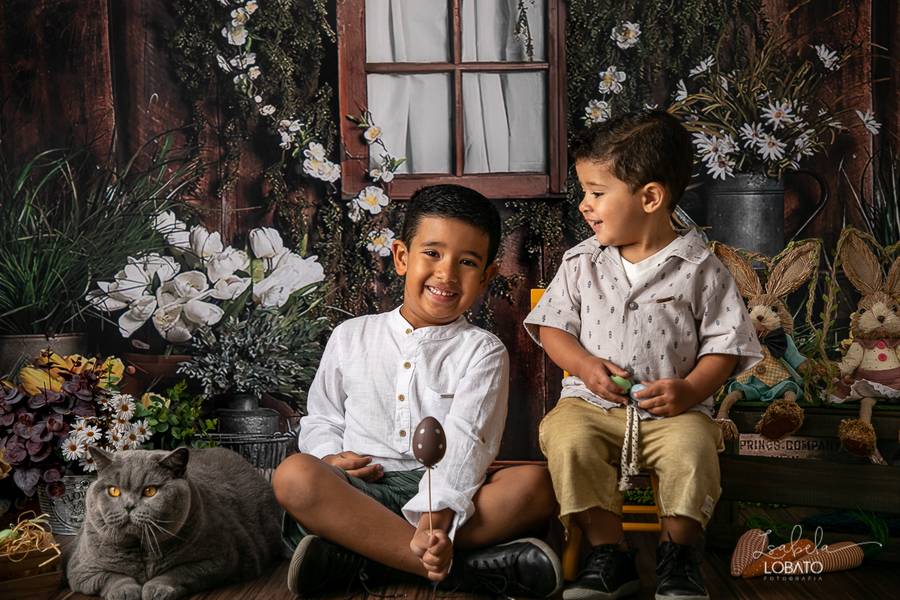 Mini Sessão de A Páscoa do Lúcio e do Ícaro