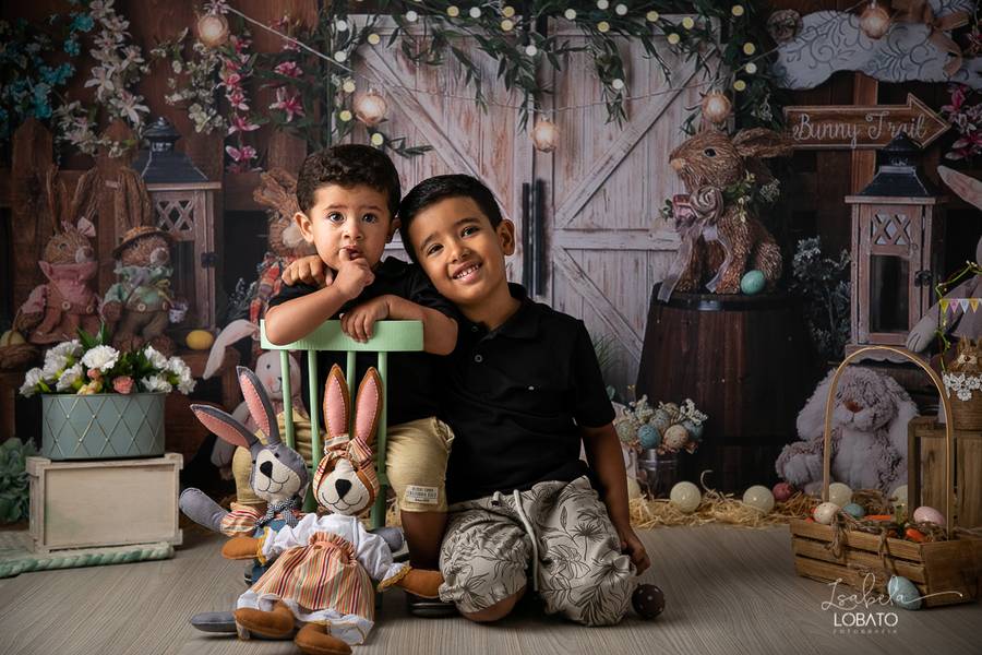 Mini Sessão de A Páscoa do Lúcio e do Ícaro