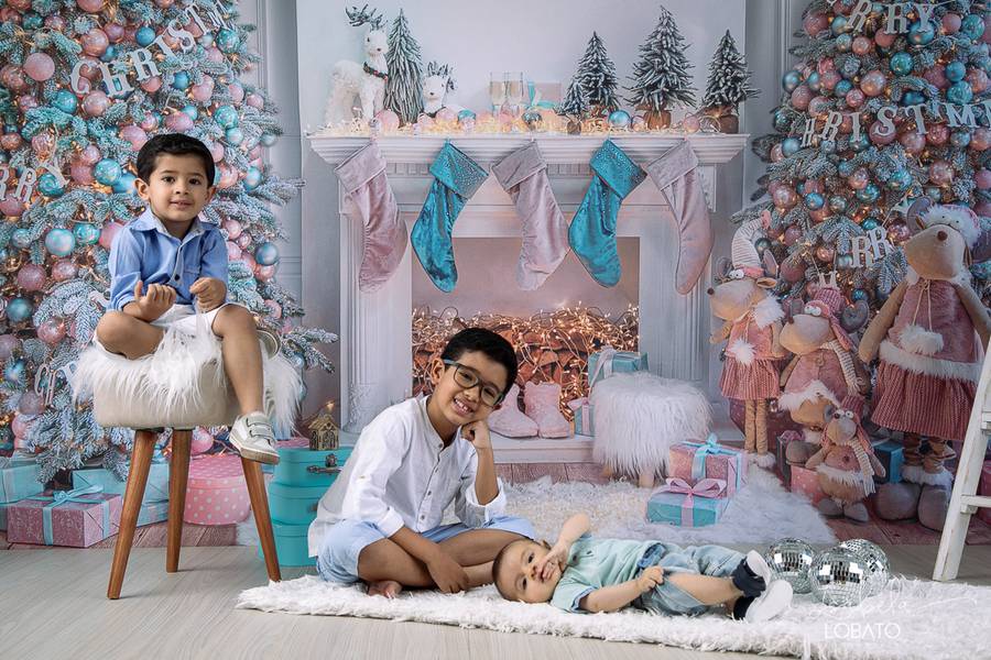 Mini Sessão de RETRATOS DE NATAL - LÚCIO, ÍCARO E AUGUSTO