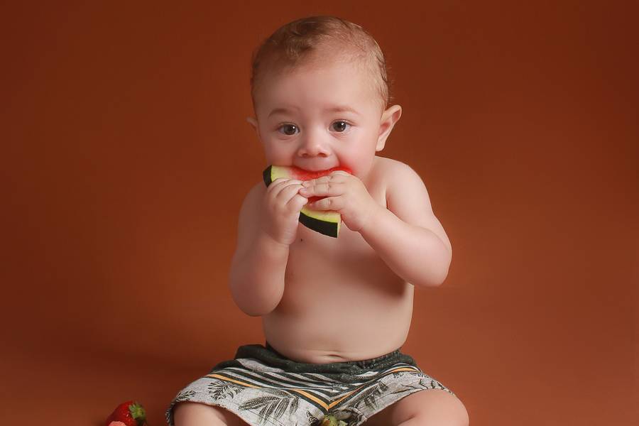 Estúdio Bebê de Davi Lucca 8° mês - Introdução Alimentar