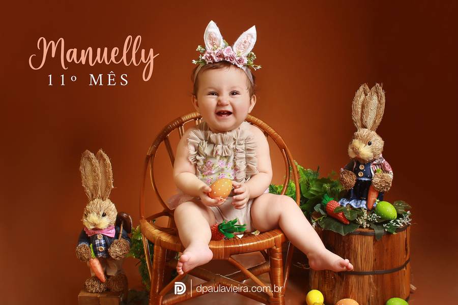 Estúdio Bebê de Emanuelly 11° mês - Páscoa 