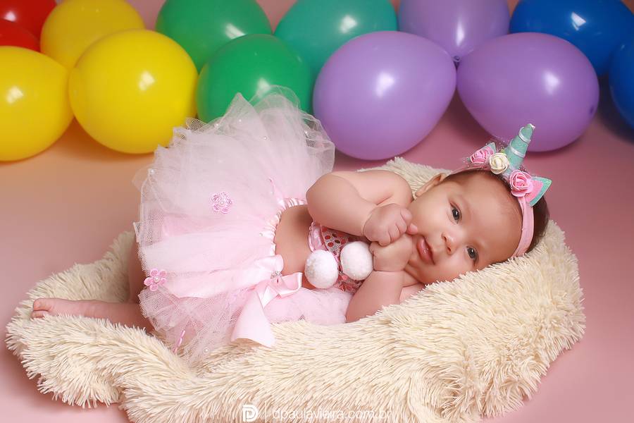 Estúdio Bebê de Maria Clara 2 ° mês 