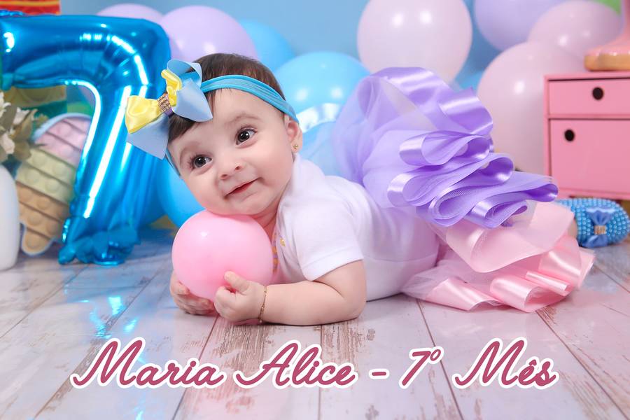 Estúdio Bebê de Maria Alice - 7º Mês