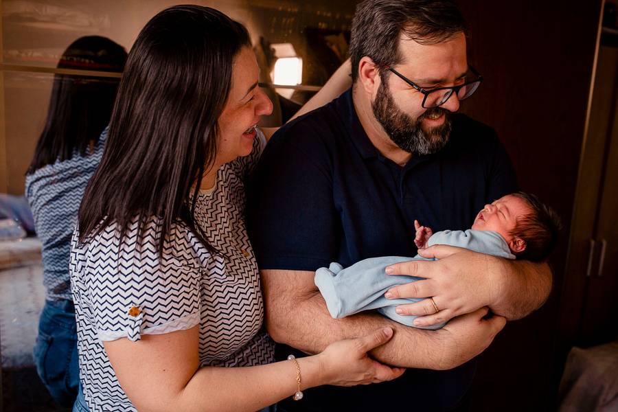 Familia de Ensaio de família em casa.