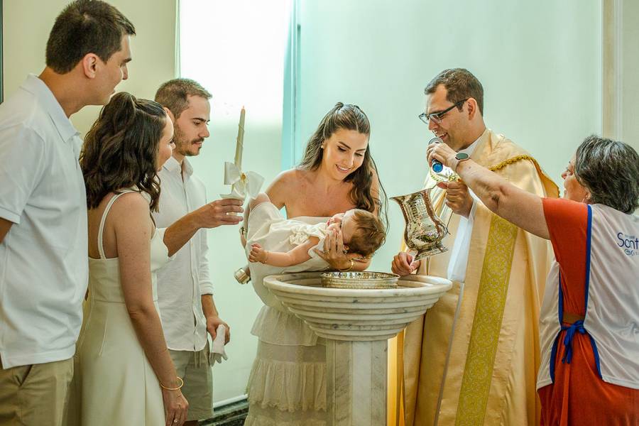 Batismos de Olivia - Batismo e Seu Primeiro Aniversário