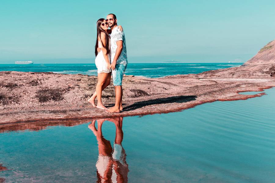 Ensaio Casal de Ensaio na praia do casal Juliana e Lucas