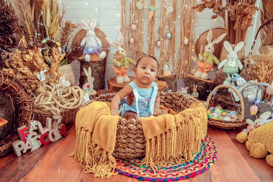 Infantil de Páscoa Menino