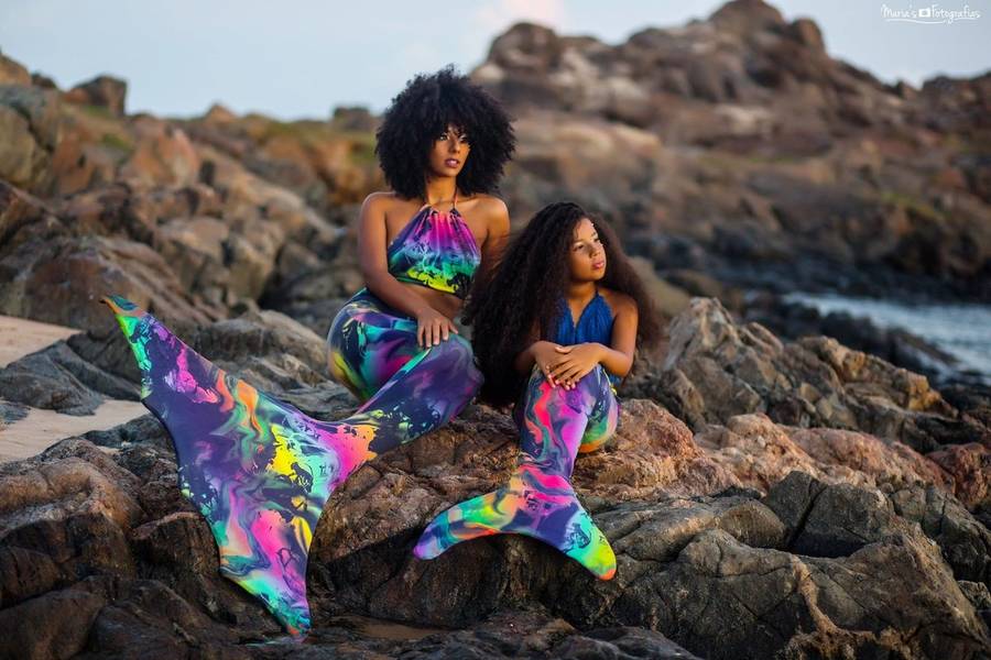 Sereia de Ensaio Sereia Mãe e Filha