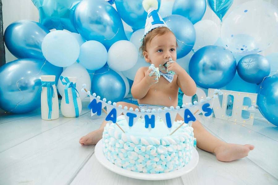 Infantil de Ensaio Smach The cake