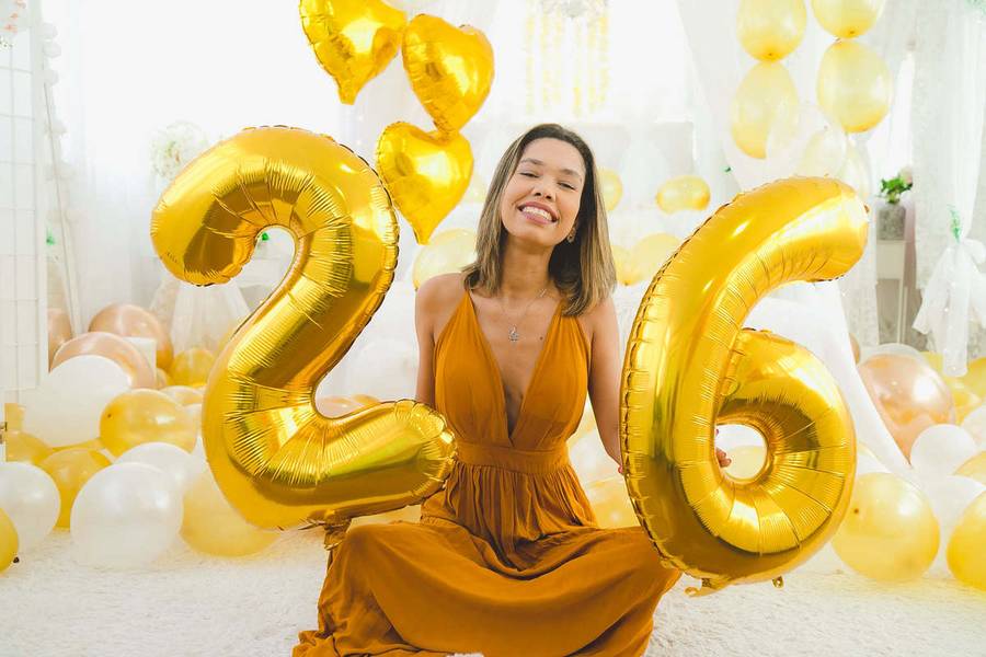 Aniversario de Ensaio Aniversario Dourado Studio