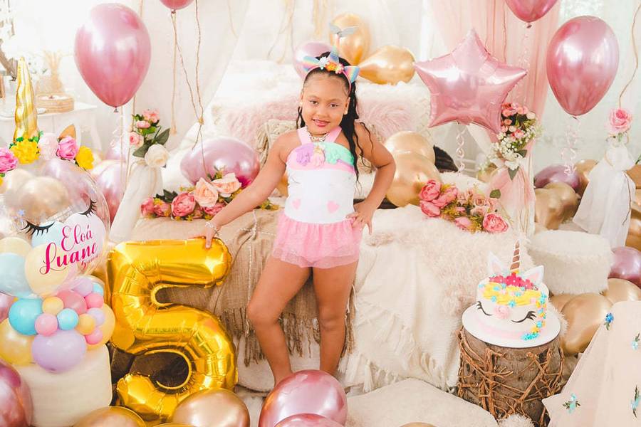 Infantil de Ensaio Aniversário Studio Quarto Rustico com Rosa