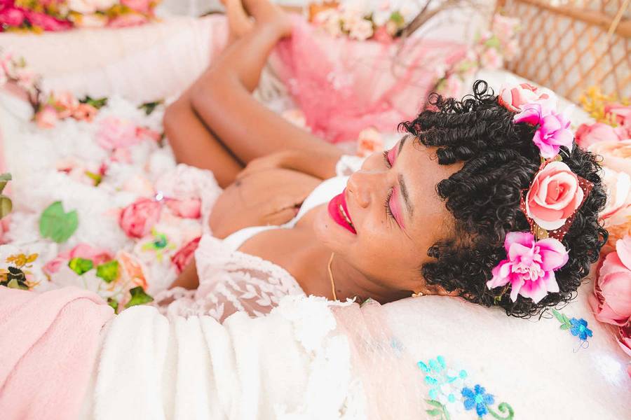 Gestante de Ensaio Gestante Quarto Rústico